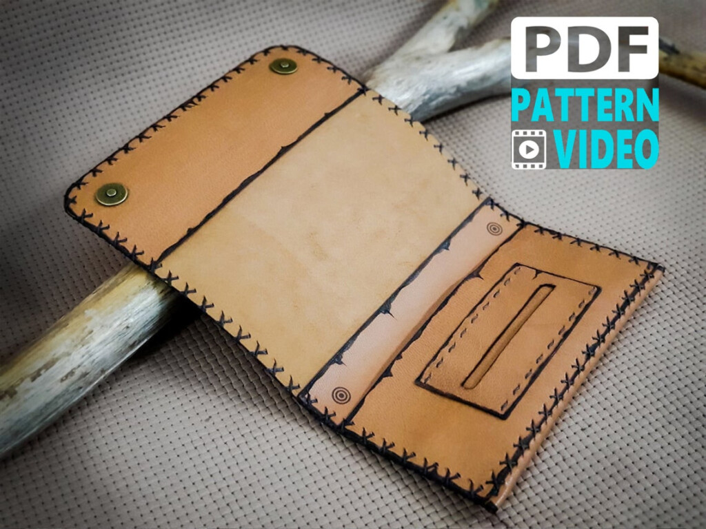 PDF Leather Pattern Doublefolded Leather Tobacco Pouch