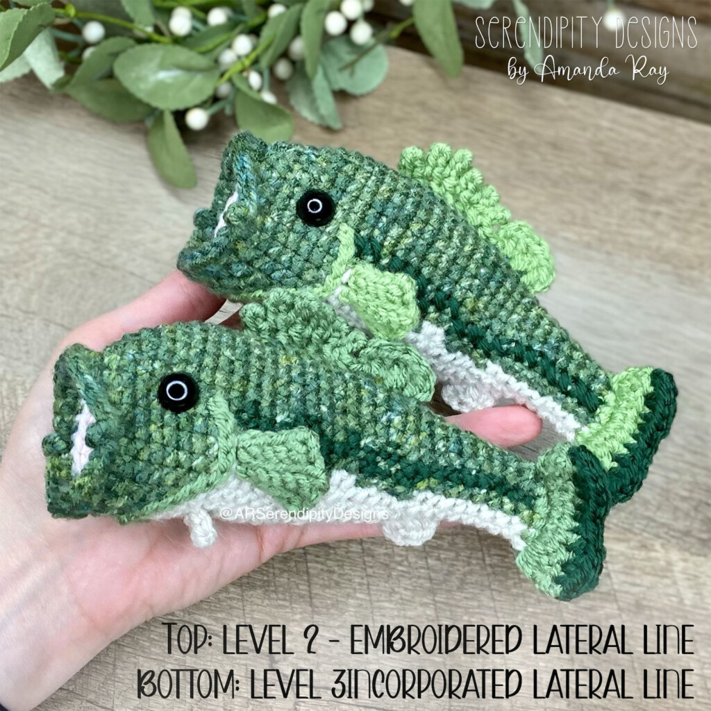 PDF Mini Largemouth Bass No sew Amigurumi Crochet Pattern Etsy