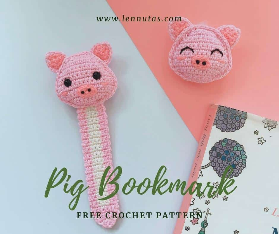 Pig Crochet Bookmark Pattern Free Lennutas