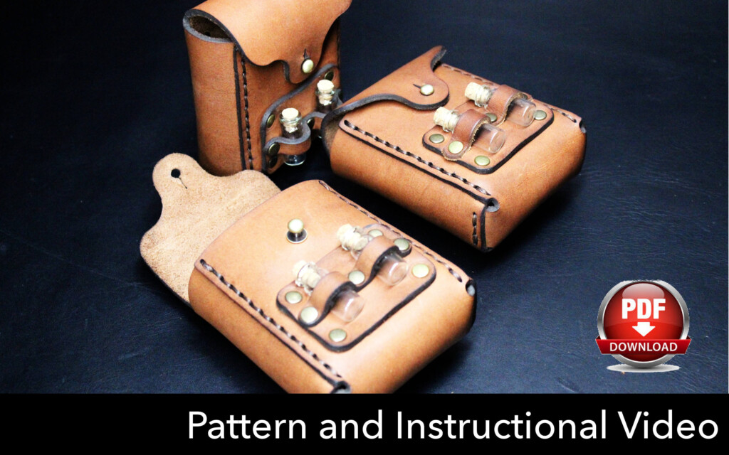 Pouch Pattern Leather DIY Pdf Download Video Tutorial
