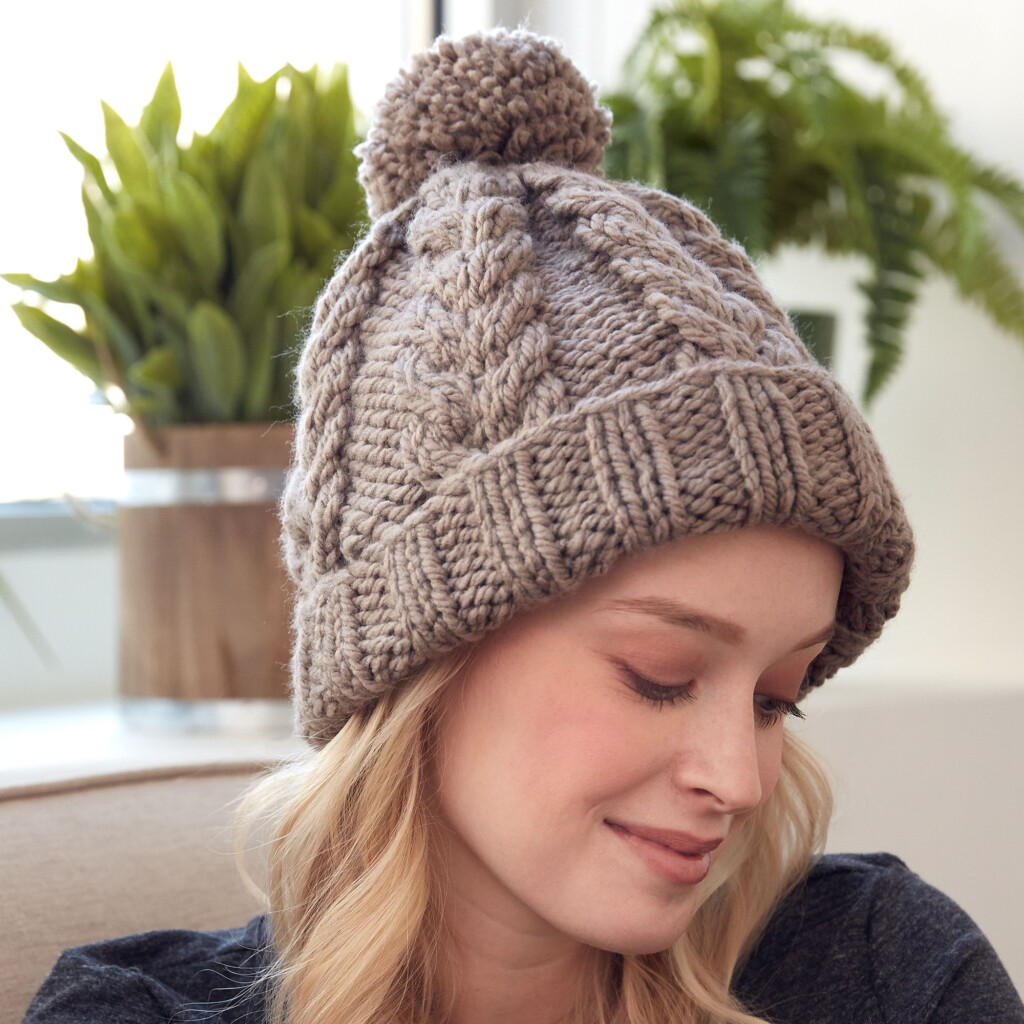 Printable Easy Cable Knit Hat Pattern Free Web Learn How To Knit Hats 