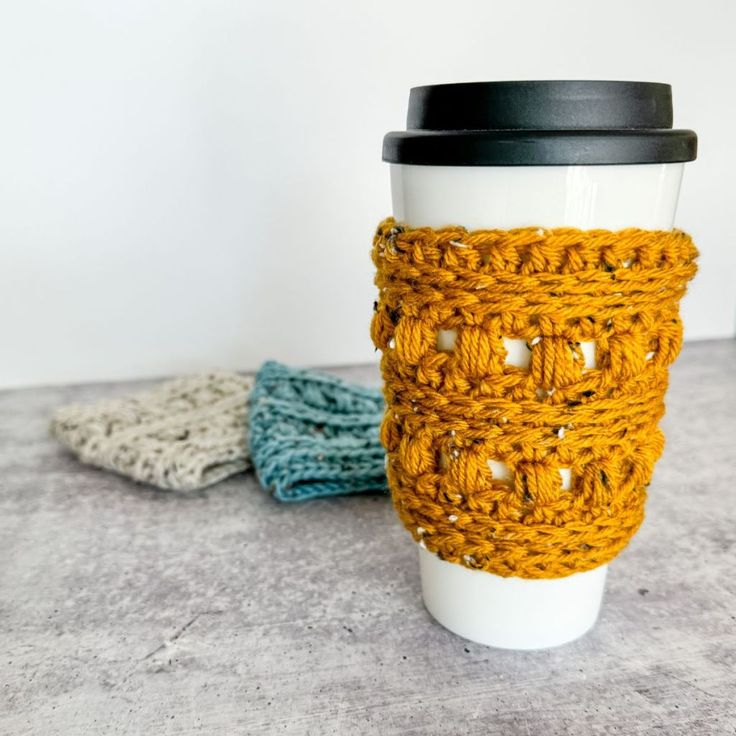 Quick Coffee Cup Cozy Sleeve Free Crochet Pattern Crochet Cup Cozy 