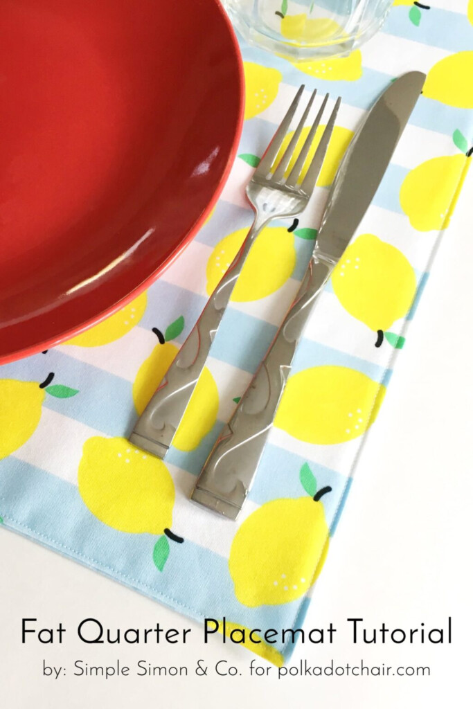 Quilted Placemat Patterns A Fat Quarter Project The Polka Dot Chair
