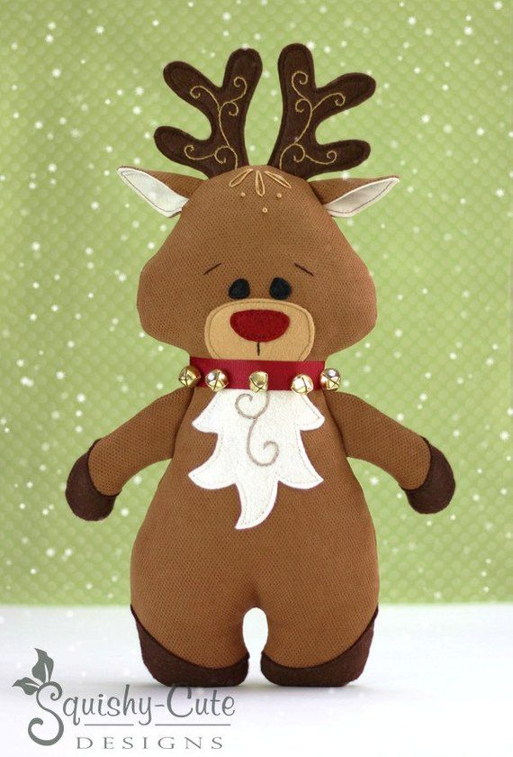 Reindeer Sewing Pattern PDF Reindeer Stuffed Animal Pattern Reindeer 