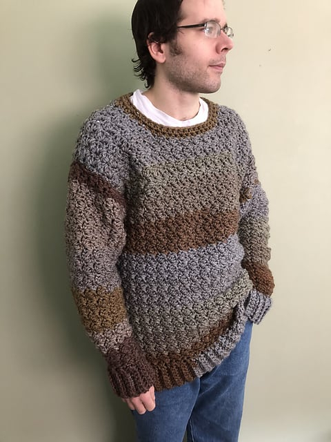Roundup 9 Free Crochet Patterns For Sweaters For Men CrochetKim 