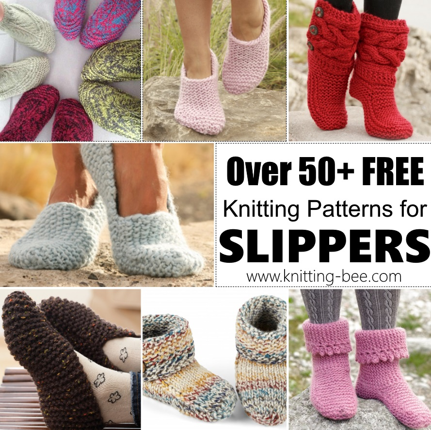 Slippers Archives Knitting Bee 20 Free Knitting Patterns 