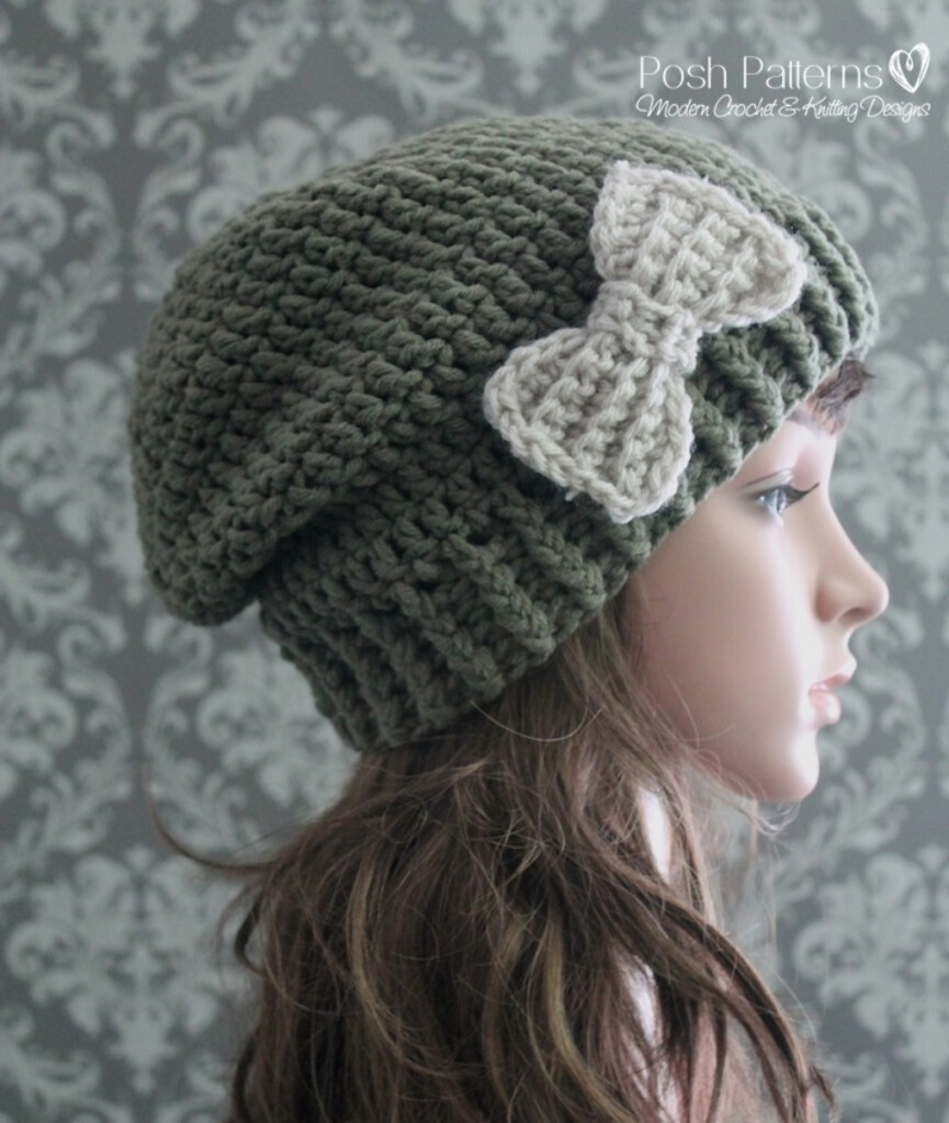 Slouchy Hat Crochet Pattern Crochet Slouchy Hat