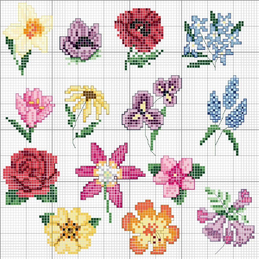 Small Flower Cross Stitch Patterns Free