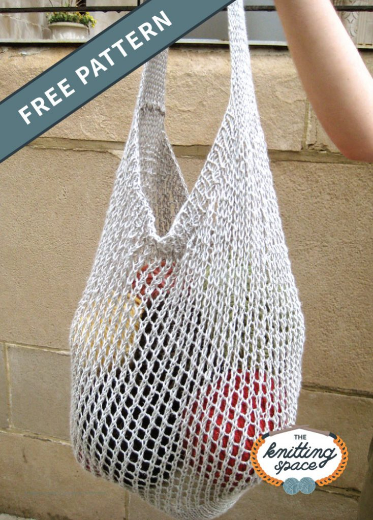 Stretchy Ilene Knitted Market Bag FREE Knitting Pattern 