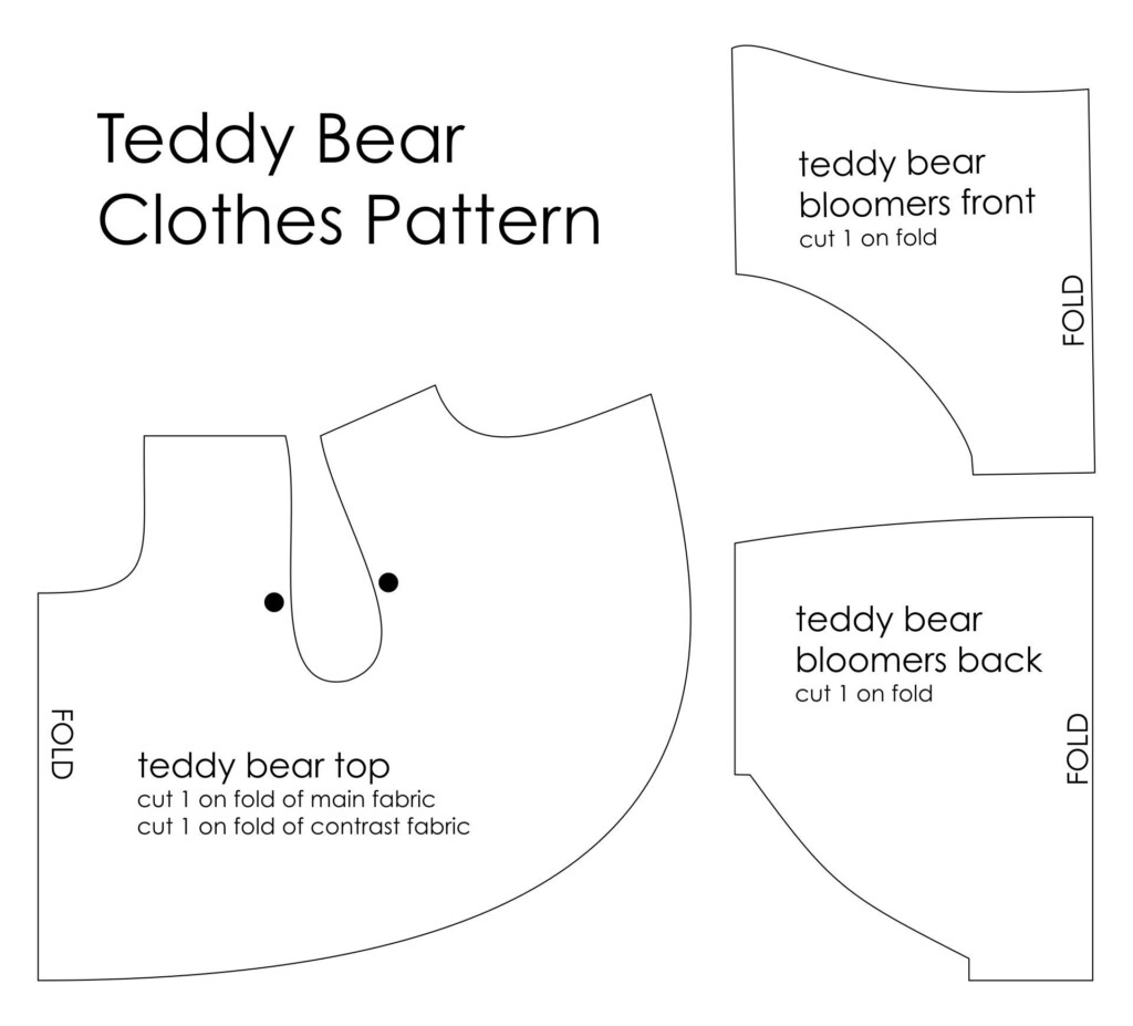 Teddy Bear Sewing Pattern 10 Free PDF Printables Printablee Teddy 