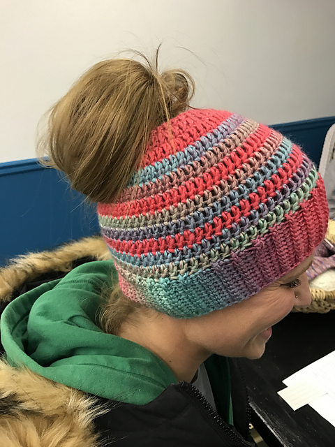 The Best Free Crochet Ponytail Hat Patterns aka Messy Bun Beanies 