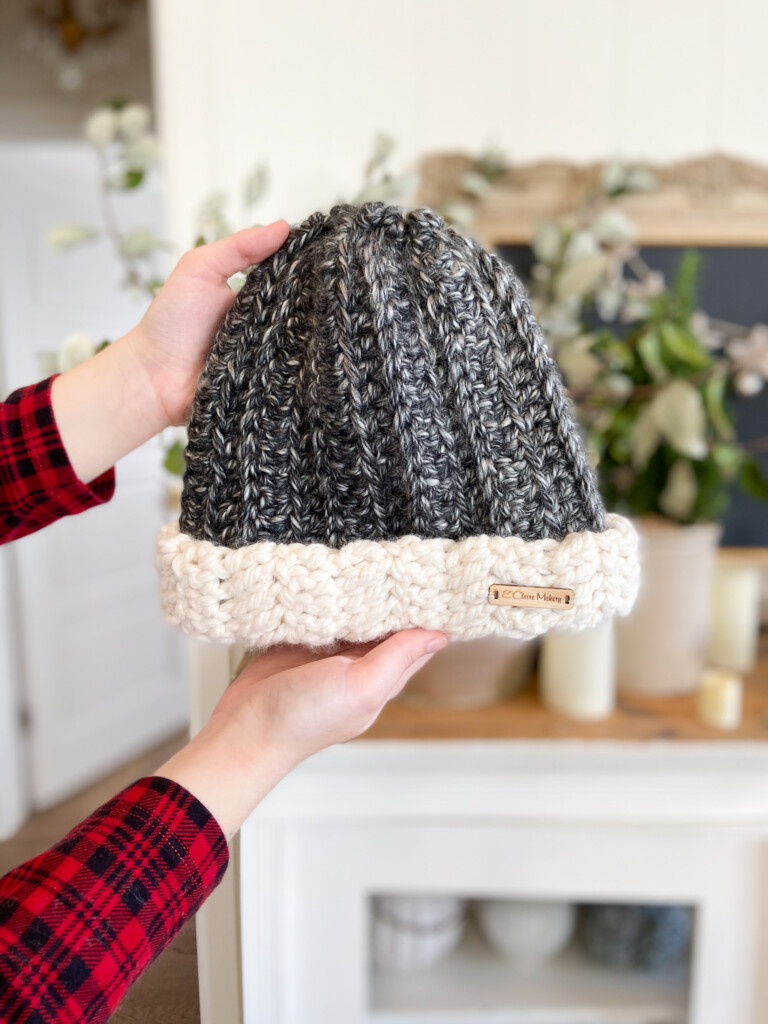 Two Toned Beanie Free Easy Crochet Ribbed Beanie Pattern E 39 Claire Makery