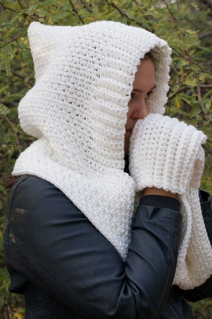 Woodland Hooded Scarf Crochet Pattern With Video Tutorial Winding 