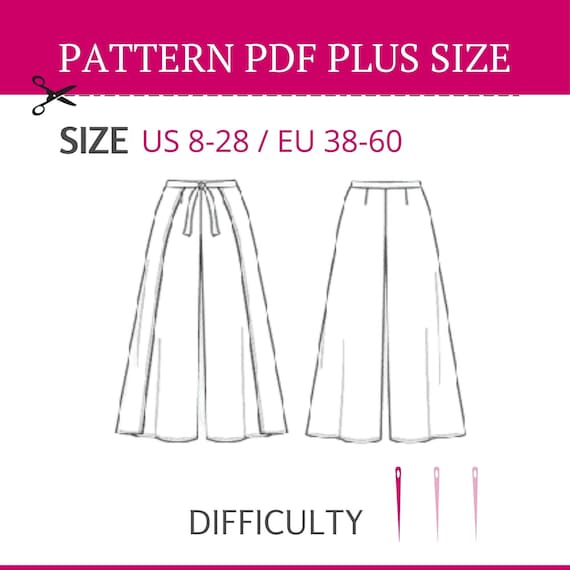 Wrap Pants Sewing Pattern Wrap Pants Pattern Wide Leg Wrap Etsy